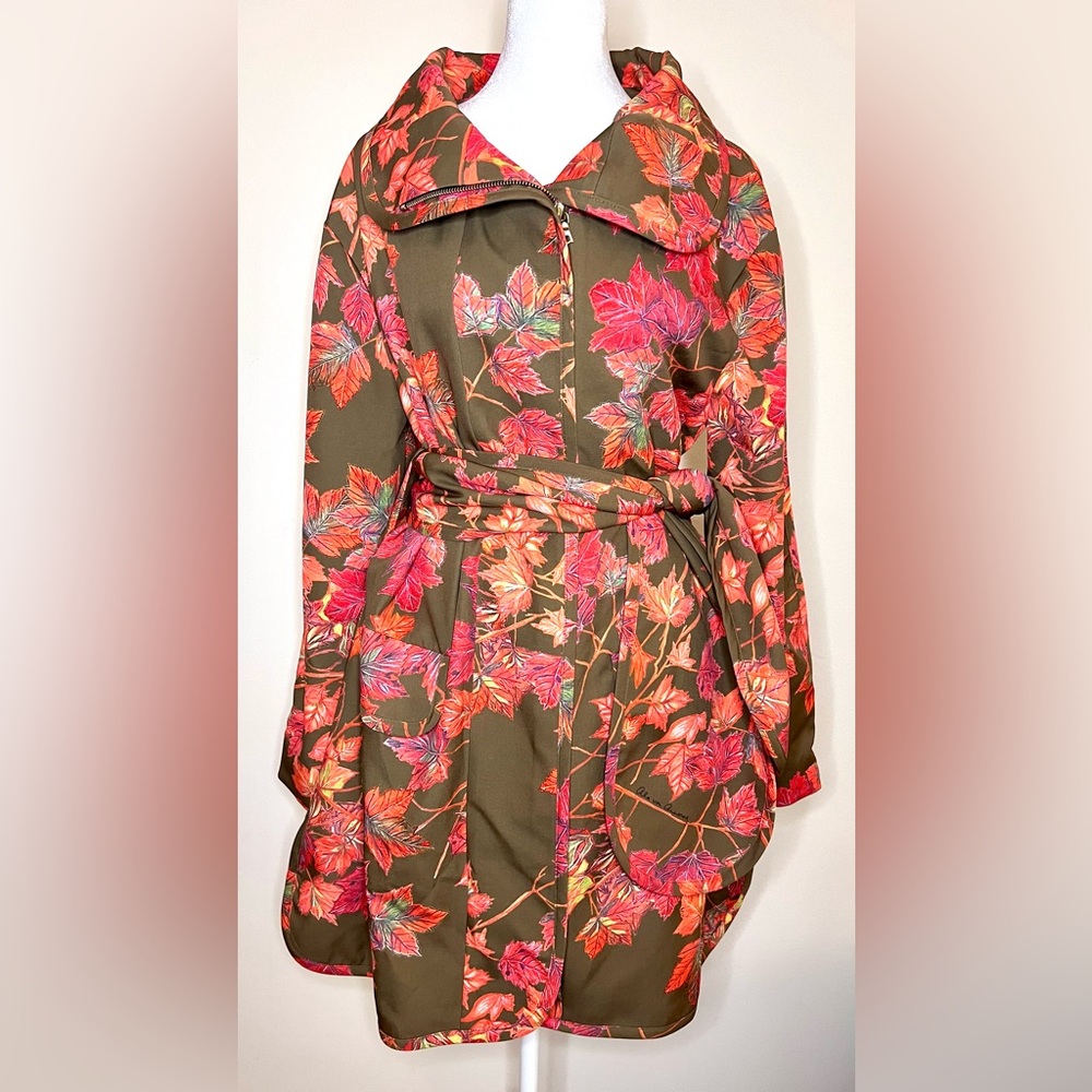 Ala von Auersperg Leaf Print Eva Jacket XS – Silk Lined – NWT